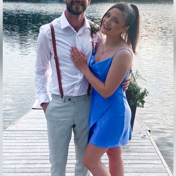 Dynamite Flowy Satin Mini Dress ✨ - Picture 5 of 6